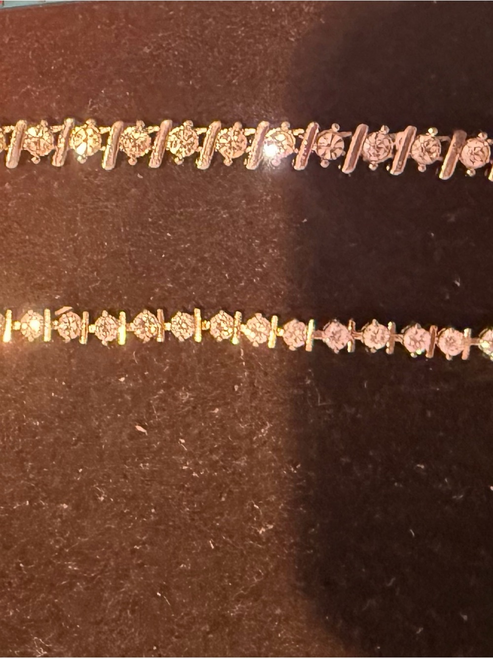Women’s set of Tennis Bracelet - Silver Tone and gold tone